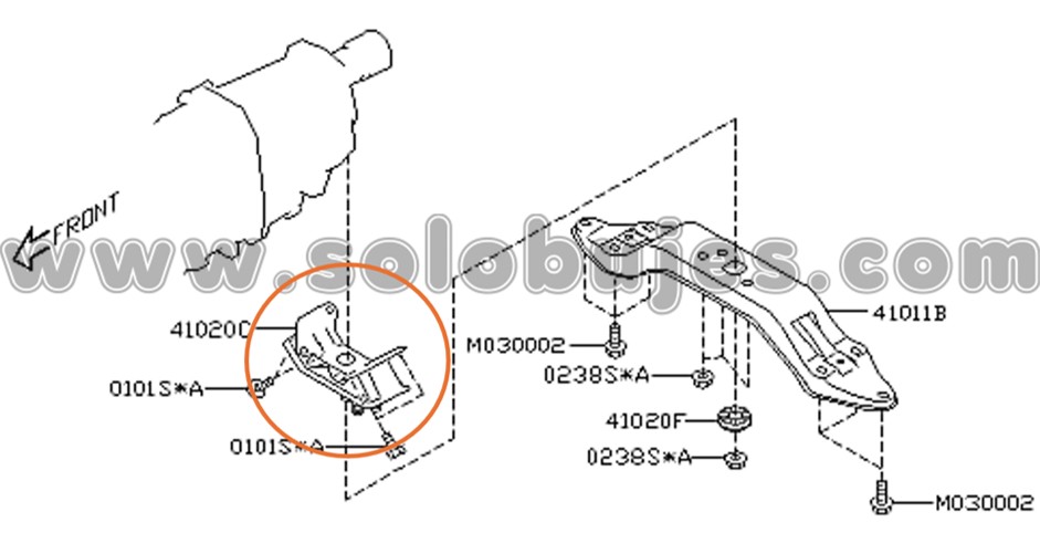 Soporte caja Outback 2007 catalogo