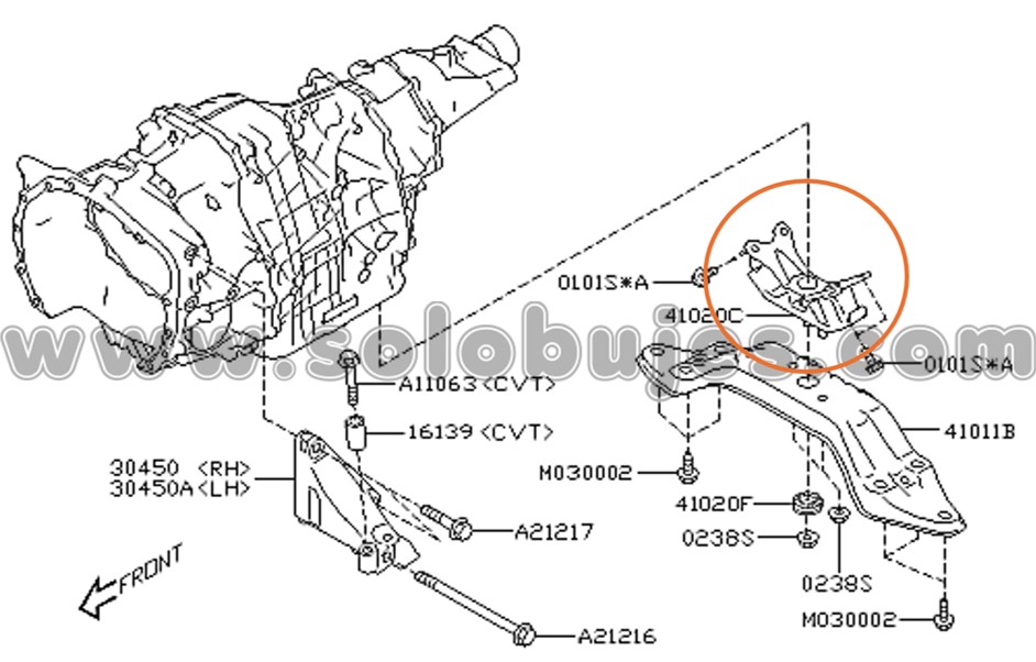 Soporte caja Outback 2013 catalogo