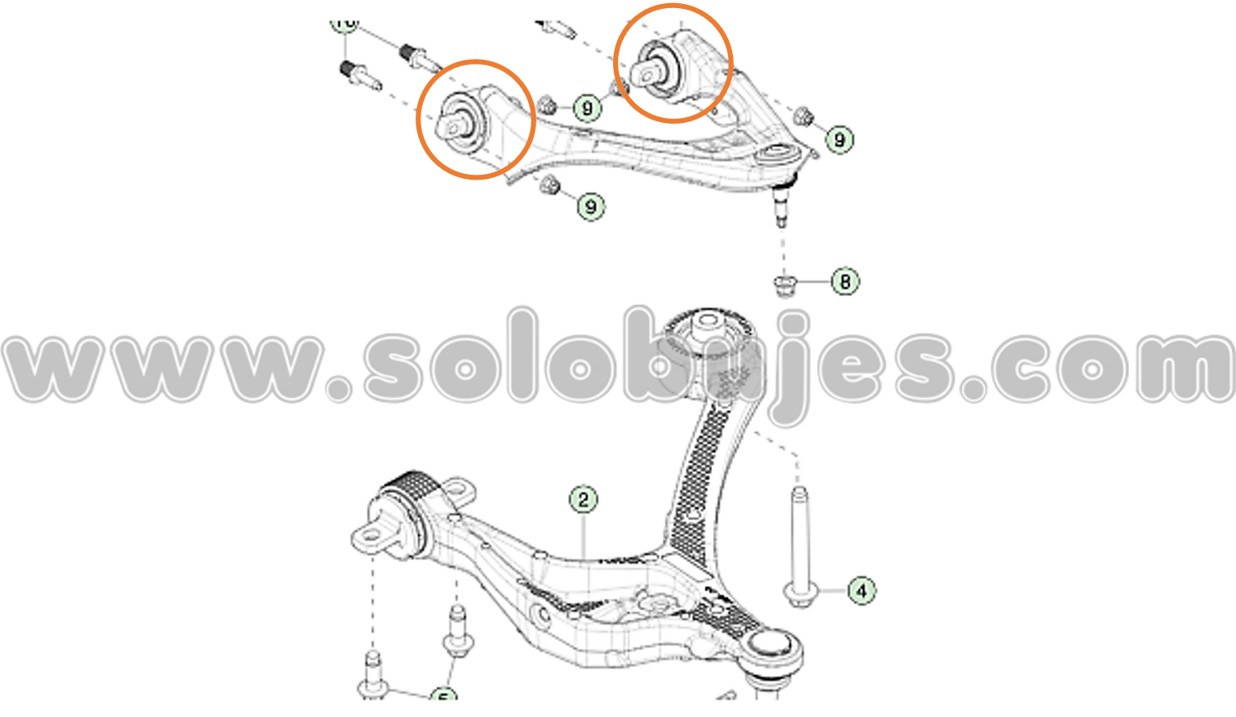 Buje tijera superior Cybertruck 2026 catalogo